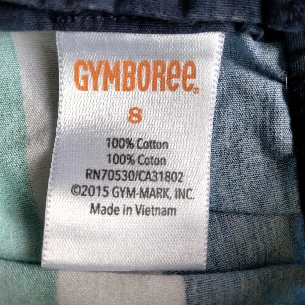 Gymboree Girls Size 8 Geometric Striped Print Sleeveless Summer Dress